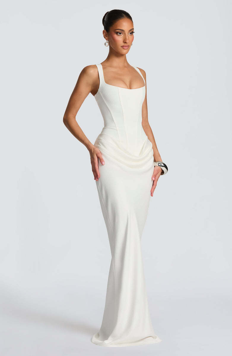 Women's Strapless Sleeveless Sheath Maxi Dress Aurélia
