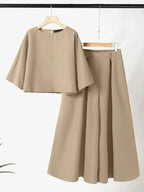 American Style Short Sleeve Top And Wide-Leg Pant Set Aurélia