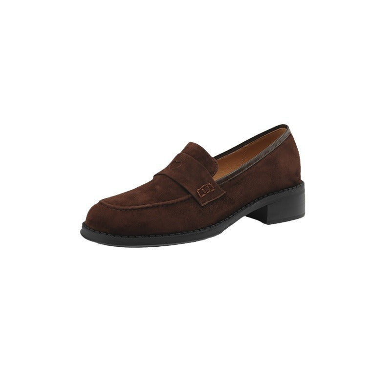 Sheepskin Chunky Heel Pumps Women Spring Concise Aurélia