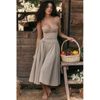 Spicy Slip Dress With Waist-Cinching Design, Slimming Backless Style For Women Aurélia