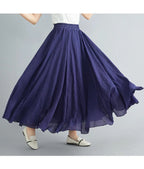Lady Literature Plus Size Cotton Linen Skirt Aurélia