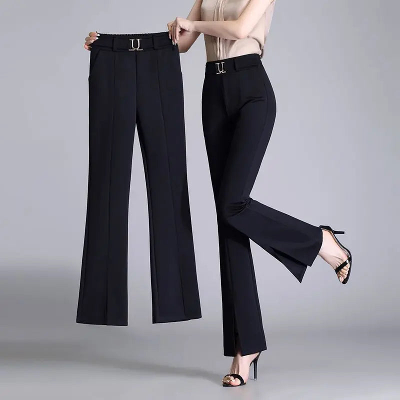 Split Flare High Waist Slimming Pants Aurélia
