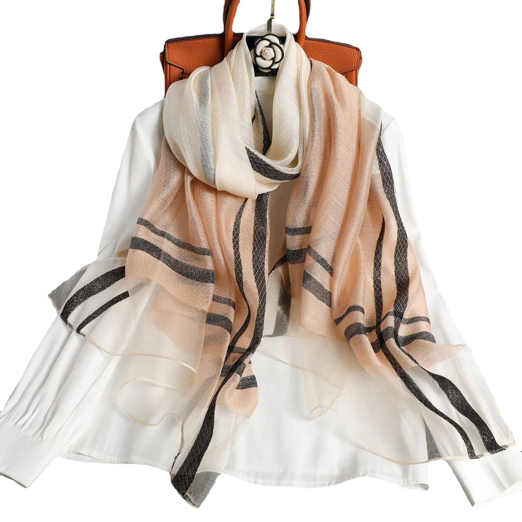 Silk Plaid Scarf Aurélia