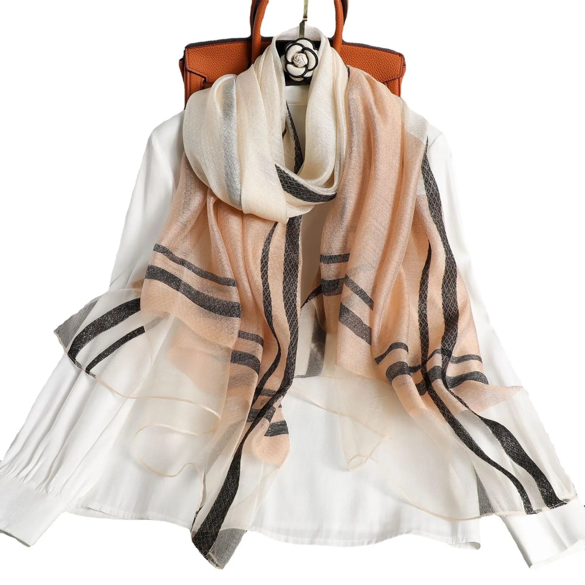 Silk Plaid Scarf Aurélia
