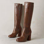 Womens Stylish Plus-size Boots With A Side Zipper And Chunky High Heel Aurélia