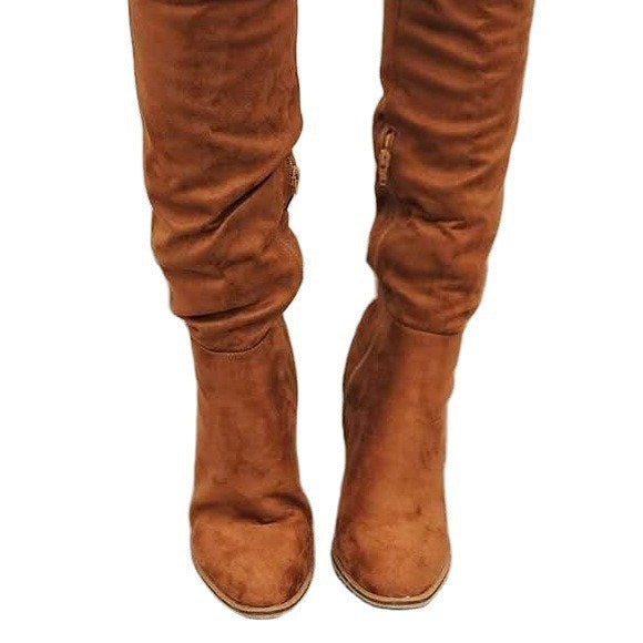 High-heeled Thigh-high Boots With A Side Zipper For Women Aurélia