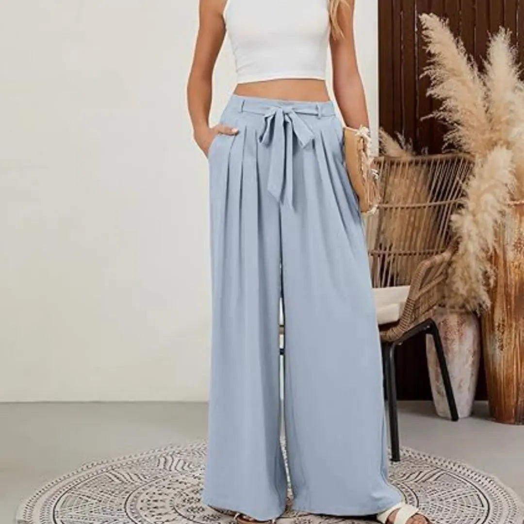 Flowy High-waist Wide-leg Pants Aurélia