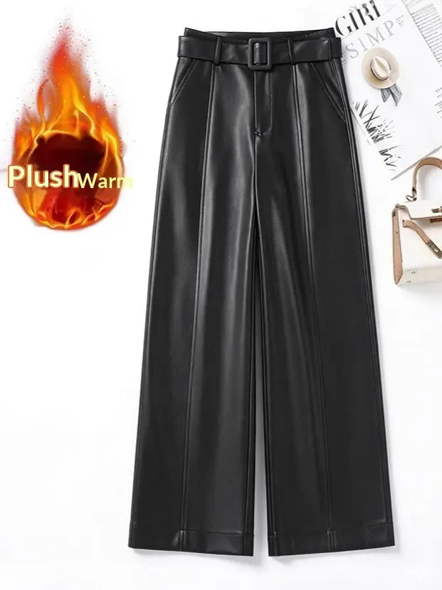 Leather pants Straight-Leg Aurélia