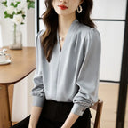 Chiffon V-neck Blouse Aurélia