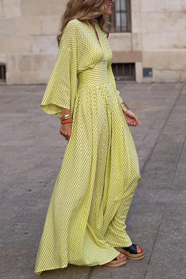 Bat-sleeved Long Dress Aurélia