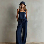 Suspender Wide-Leg Pants Set Aurélia