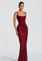 Women's Strapless Sleeveless Sheath Maxi Dress Aurélia