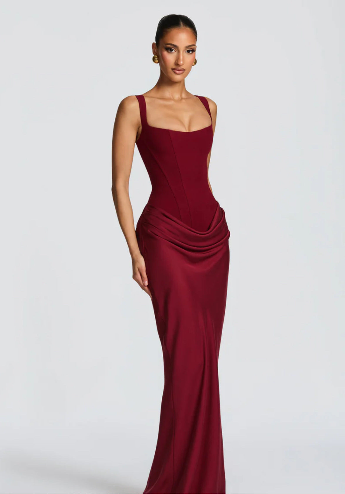 Women's Strapless Sleeveless Sheath Maxi Dress Aurélia