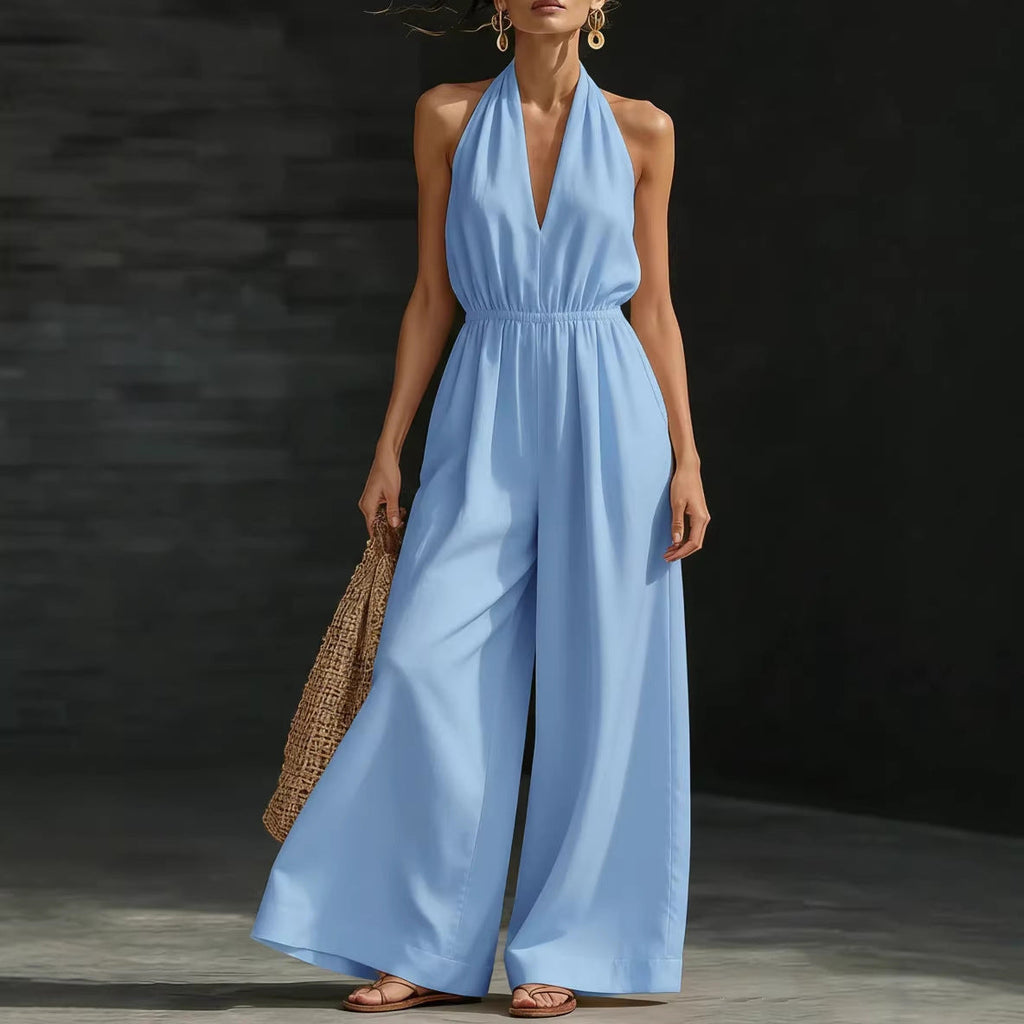 V-neck Halter Neck Jumpsuit For Women Aurélia