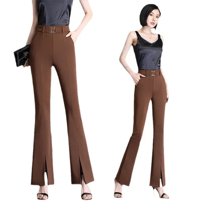 Split Flare High Waist Slimming Pants Aurélia