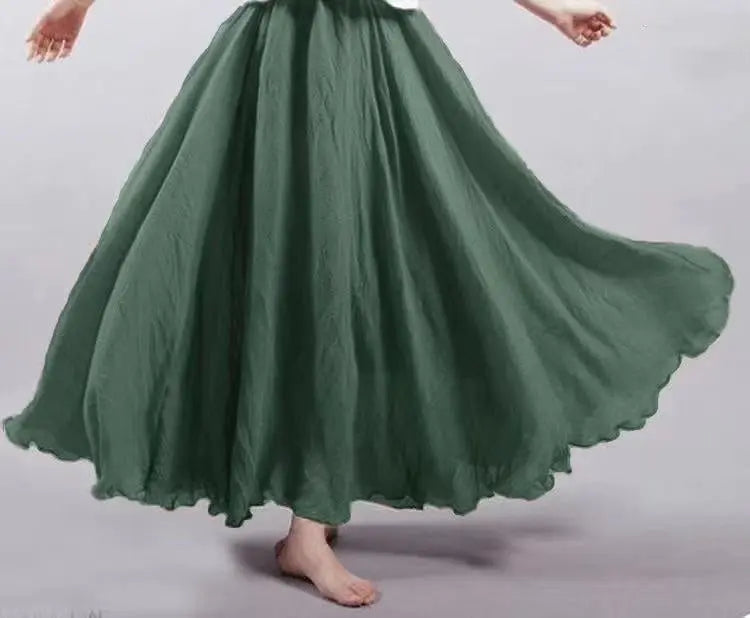Lady Literature Plus Size Cotton Linen Skirt Aurélia