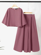 American Style Short Sleeve Top And Wide-Leg Pant Set Aurélia