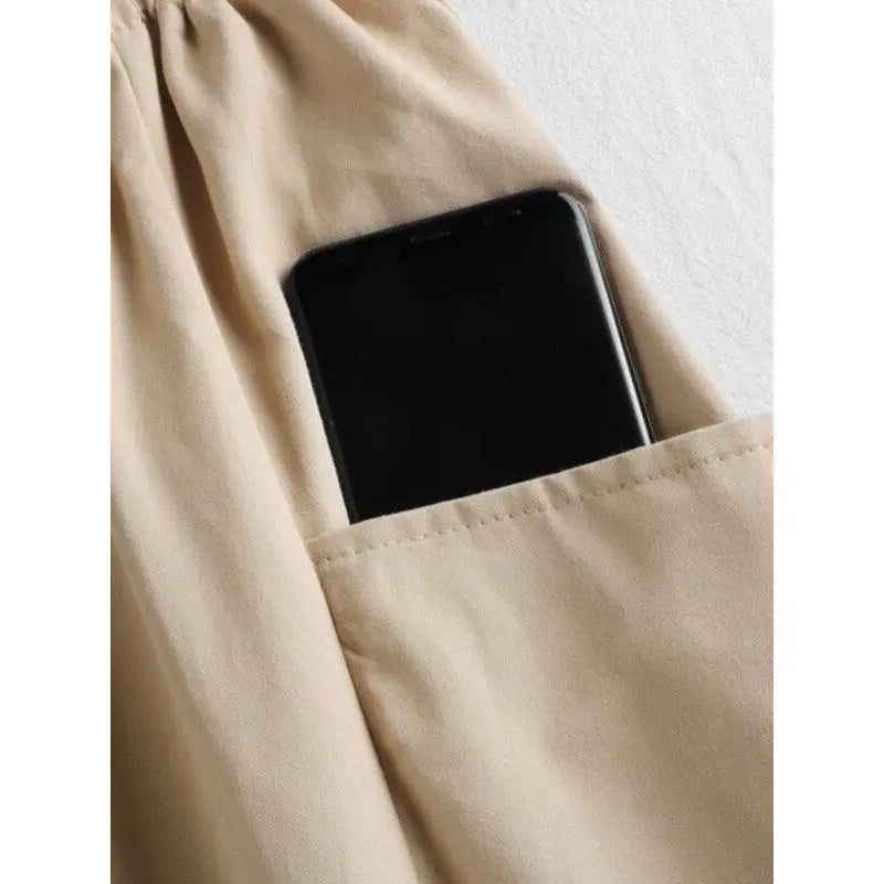 Cotton Linen Utility Skirt With Pockets Aurélia