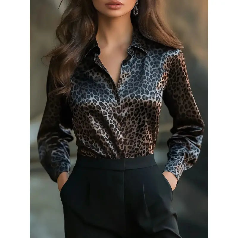 Silky-Feel Loose-Fit Shirt Aurélia