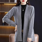 Lapel Mid-length Long-sleeves Sweater Aurélia