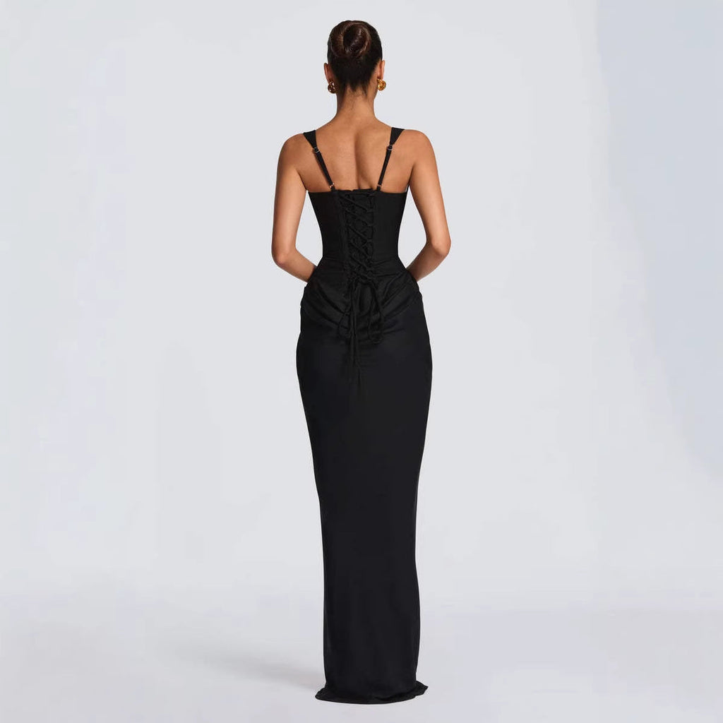 Women's Strapless Sleeveless Sheath Maxi Dress Aurélia