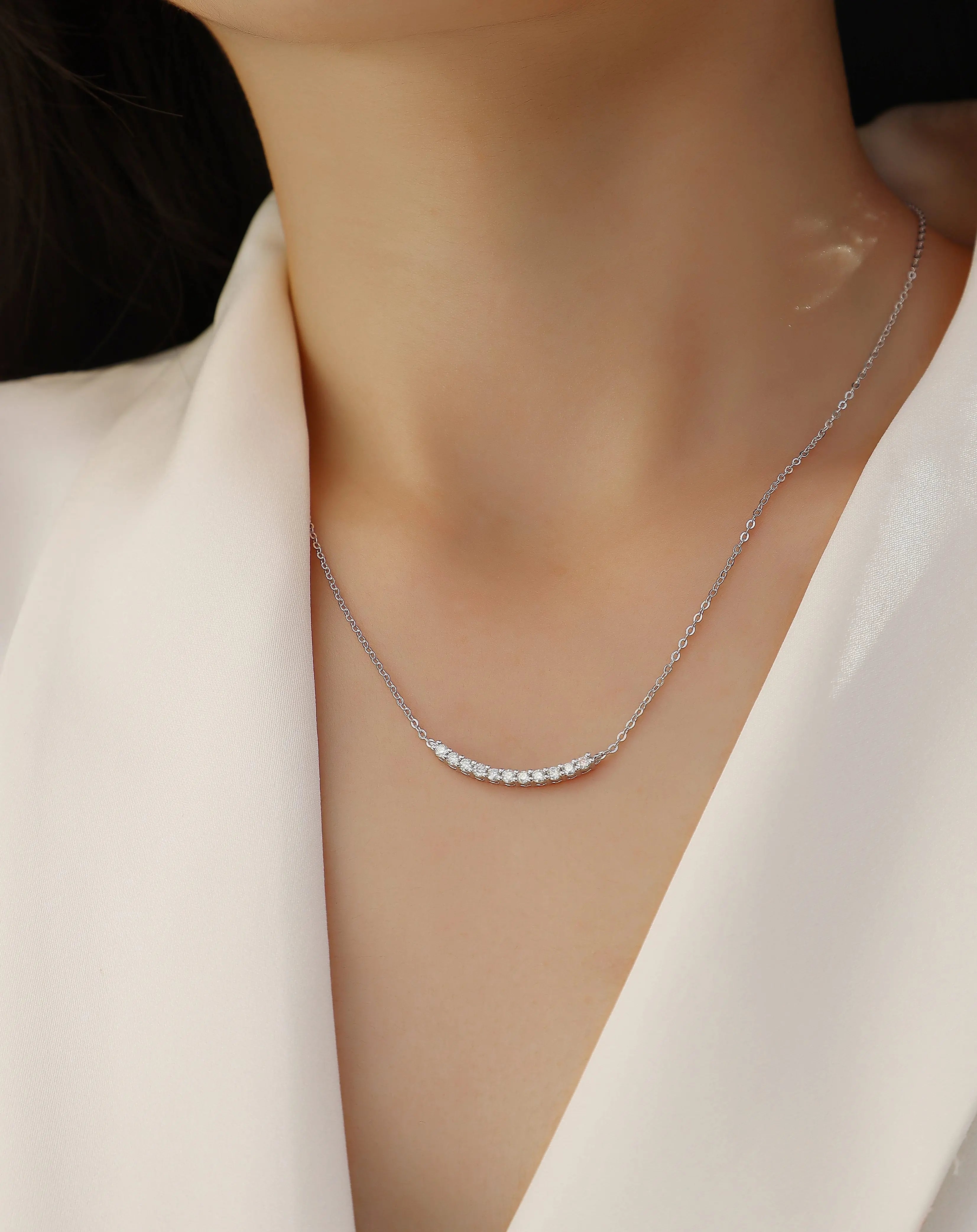 Relaxed Feel Moissanite S925 Platinum-plated Aurélia