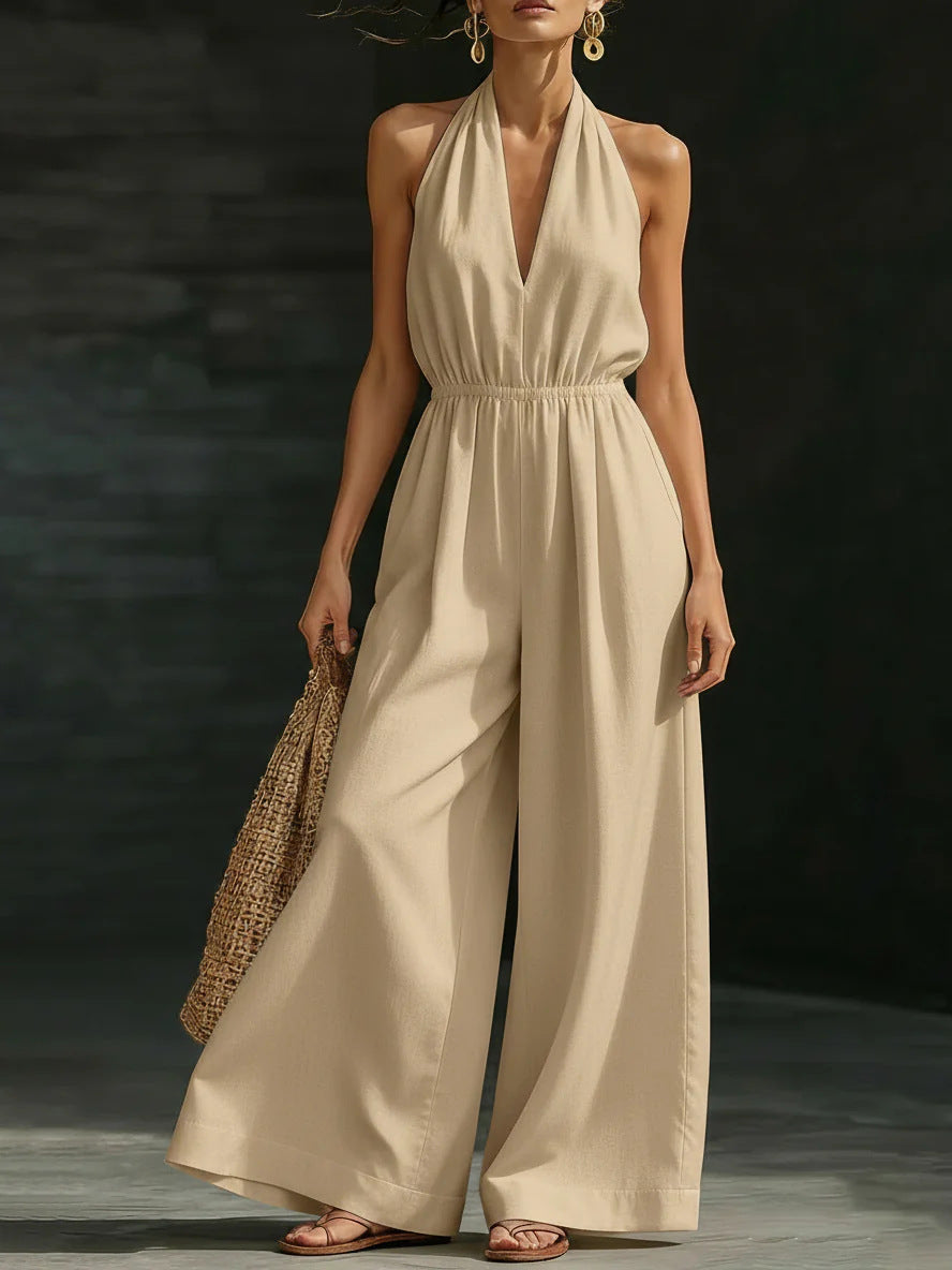 V-neck Halter Neck Jumpsuit For Women Aurélia