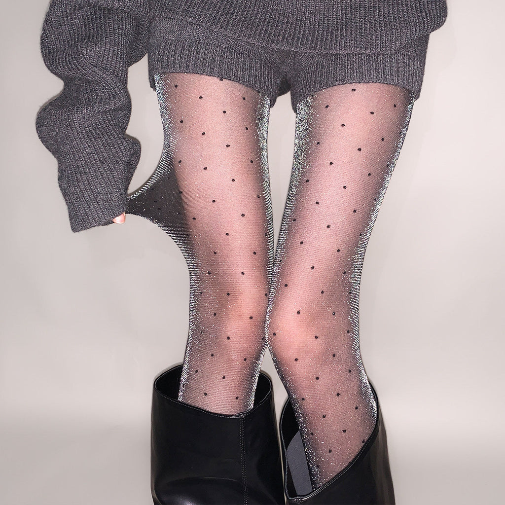 Glitter Tights With Polka Dots For Night Out & Party Looks Aurélia