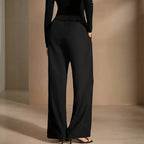 Asymmetrical Draping Suit-Style Casual Pants Aurélia