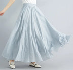 Lady Literature Plus Size Cotton Linen Skirt Aurélia