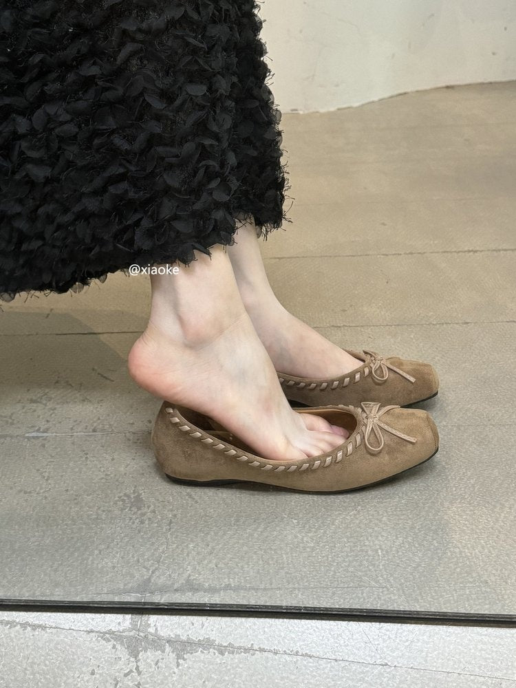 Women's Mary Jane Shoes, Retro Hidden Heel Flats, Niche Shallow Mouth Slip-on Aurélia