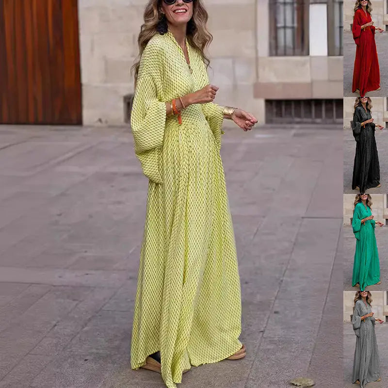 Bat-sleeved Long Dress Aurélia