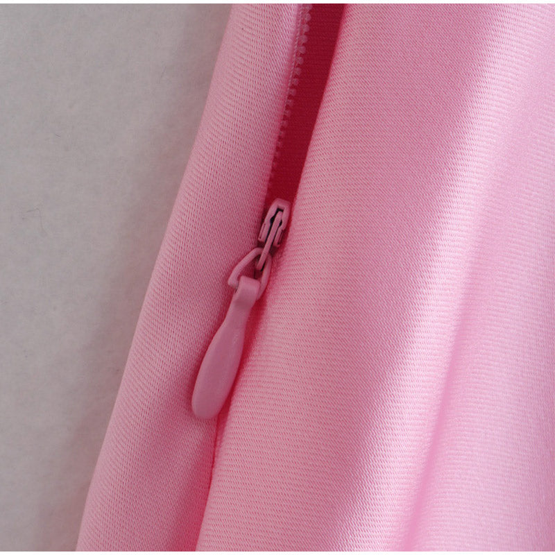 Blush Satin Maxi Dress