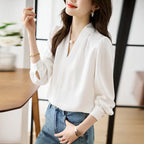 Chiffon V-neck Blouse Aurélia