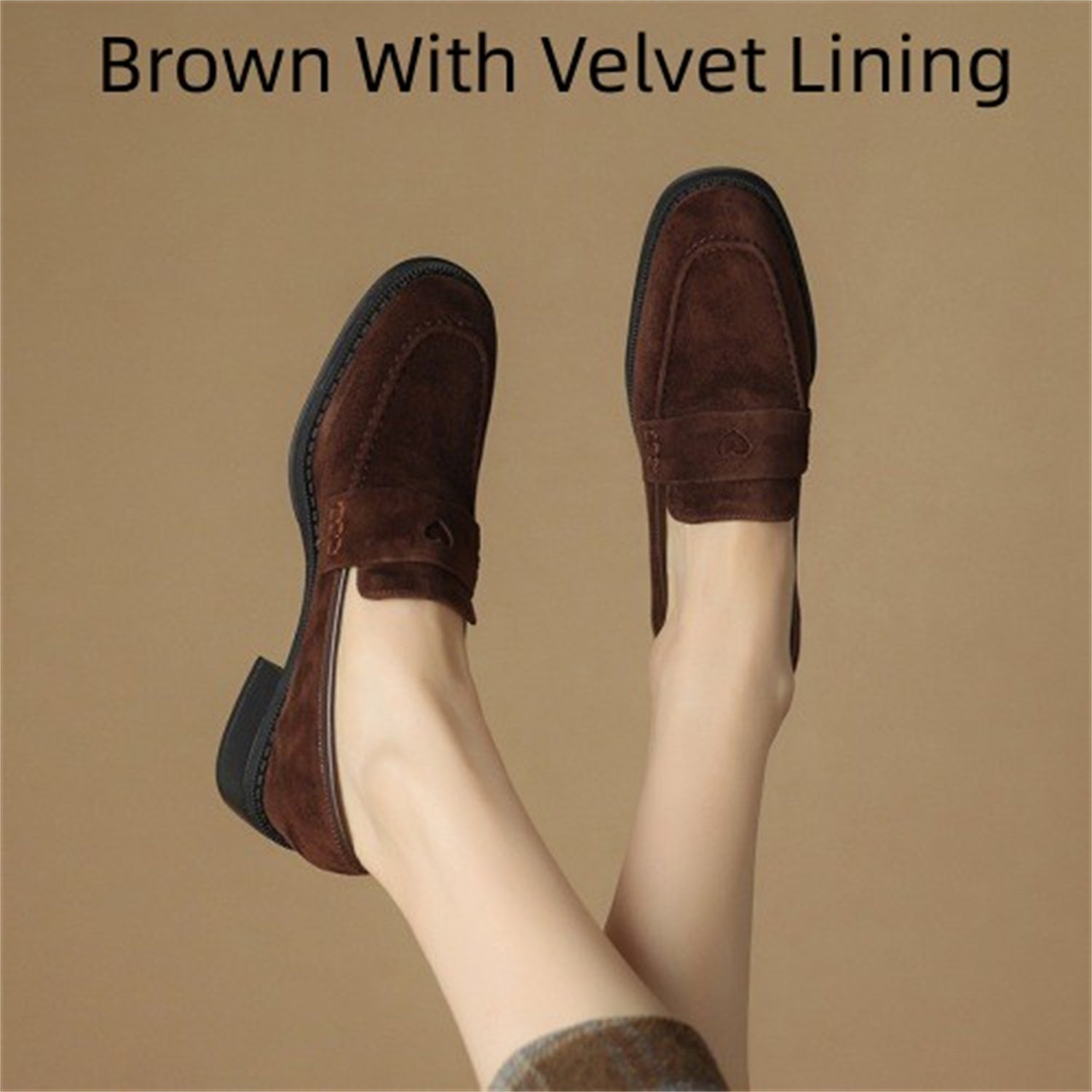 Sheepskin Chunky Heel Pumps Women Spring Concise Aurélia