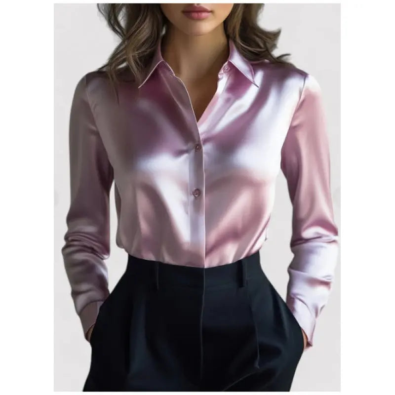 Silky-Feel Loose-Fit Shirt Aurélia
