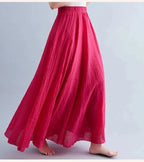 Lady Literature Plus Size Cotton Linen Skirt Aurélia
