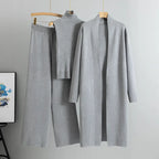 Knitted Vest Long Sweater And Wide-leg Pants 3pcs Suits Aurélia