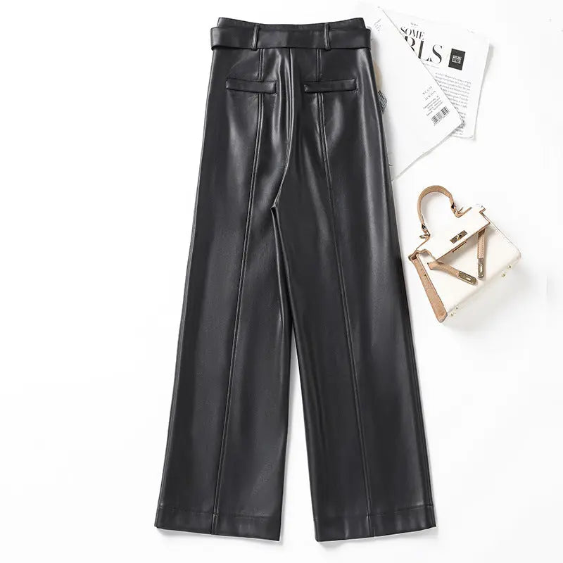 Leather pants Straight-Leg Aurélia