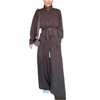 Zipper Jacket Wide-Leg Pants Suit Aurélia