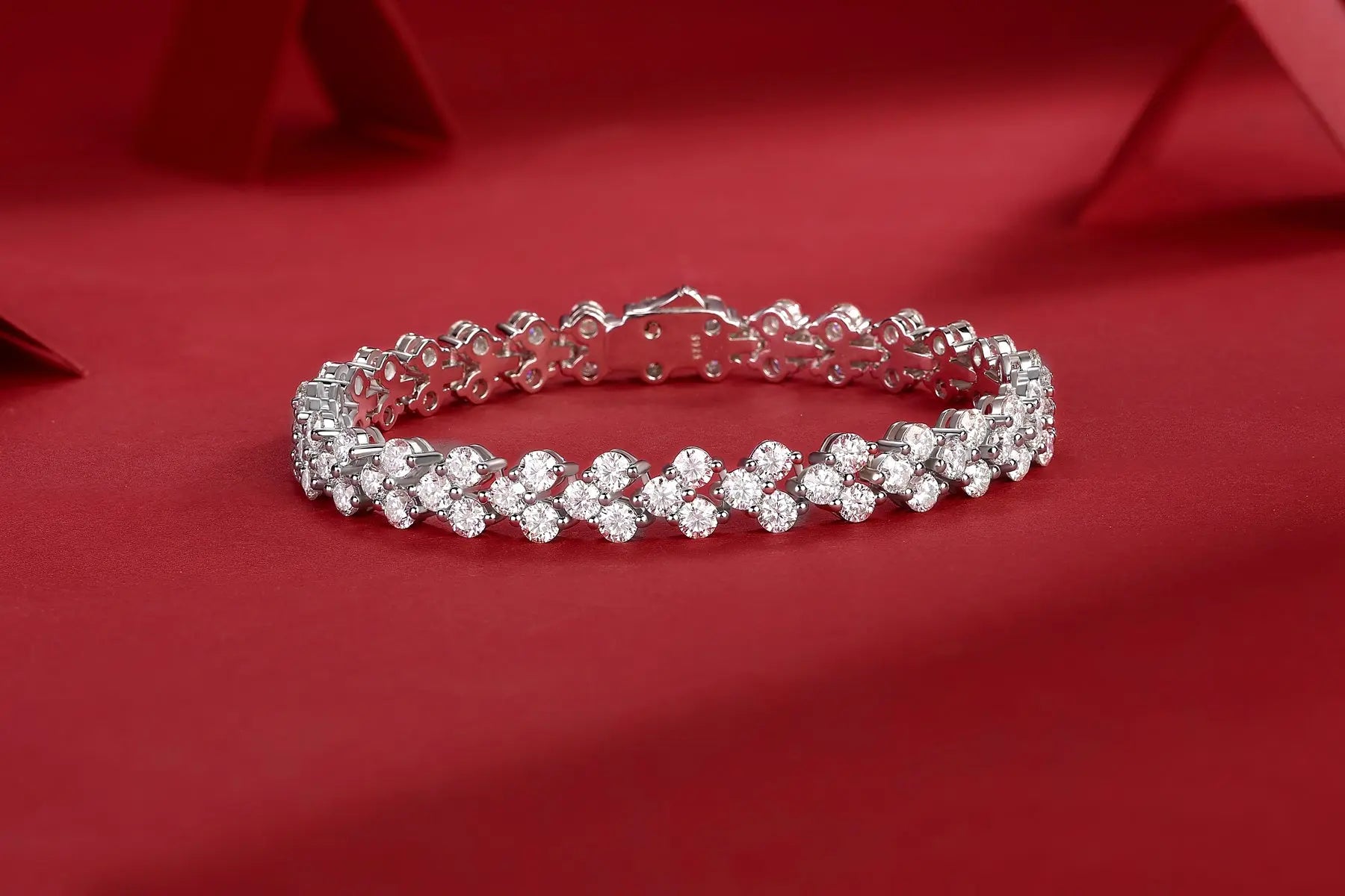 Platinum Bracelet Moissanite, S925 Aurélia