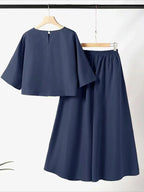 American Style Short Sleeve Top And Wide-Leg Pant Set Aurélia
