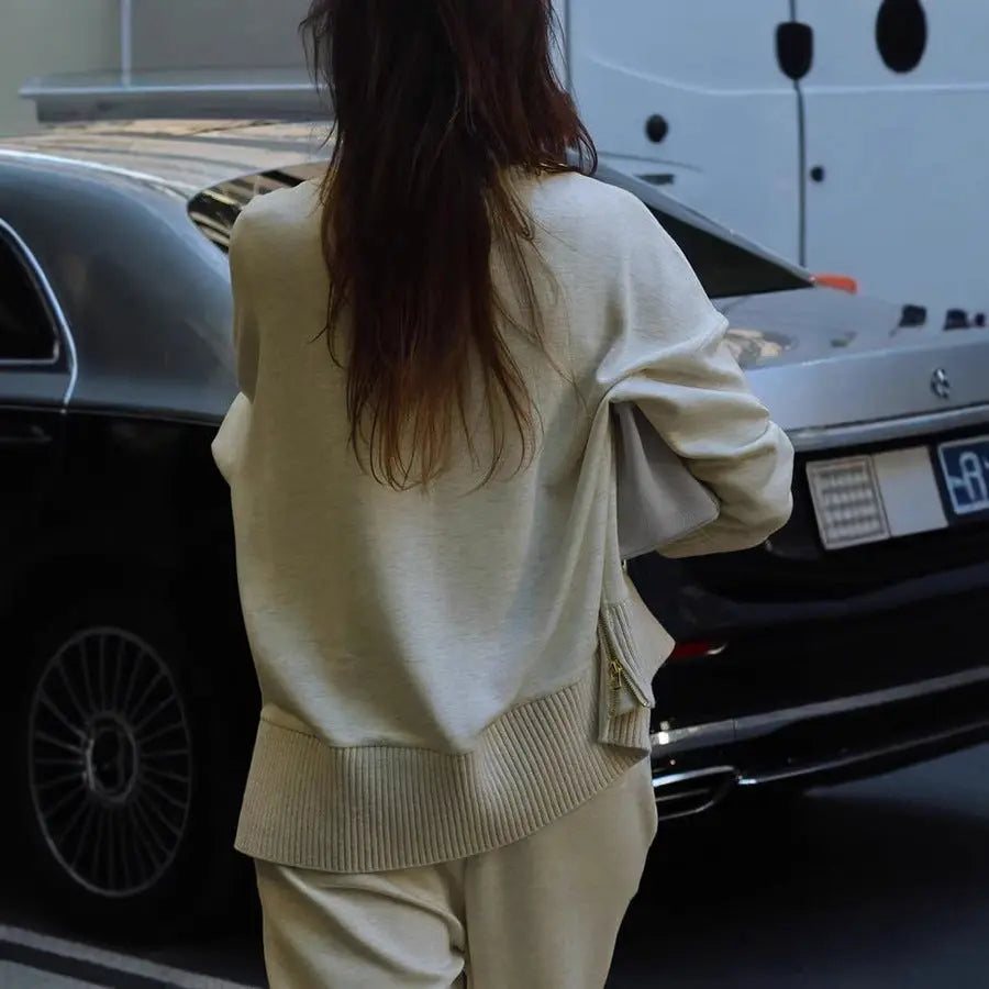 Oversized Sweater And Loose Pockets Trousers Set Aurélia