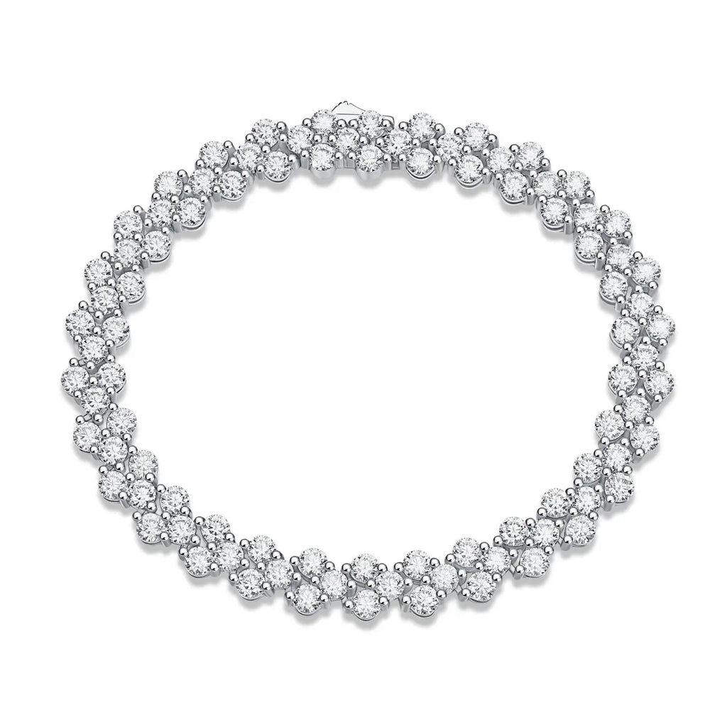 Platinum Bracelet Moissanite, S925 Aurélia