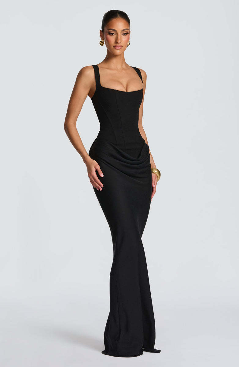 Women's Strapless Sleeveless Sheath Maxi Dress Aurélia