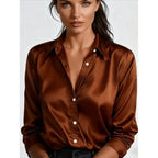 Silky-Feel Loose-Fit Shirt Aurélia