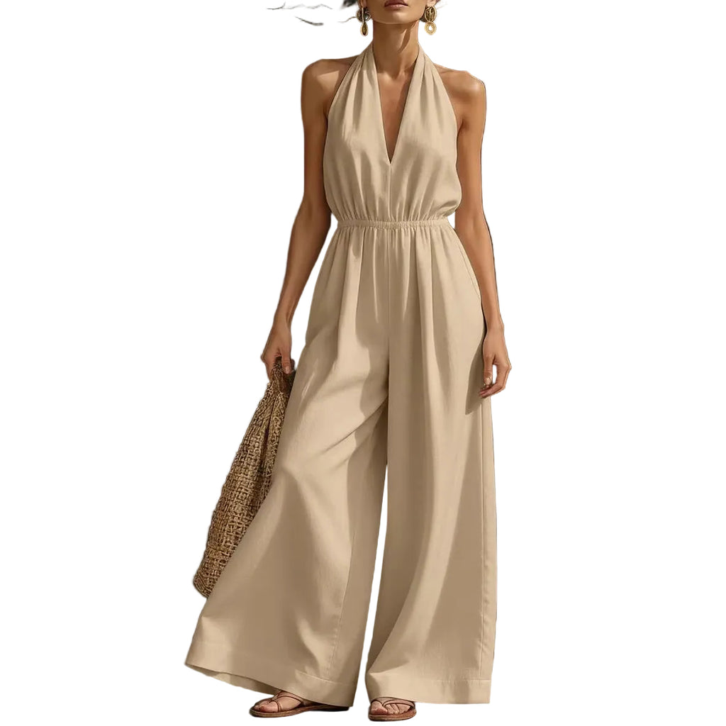 V-neck Halter Neck Jumpsuit For Women Aurélia