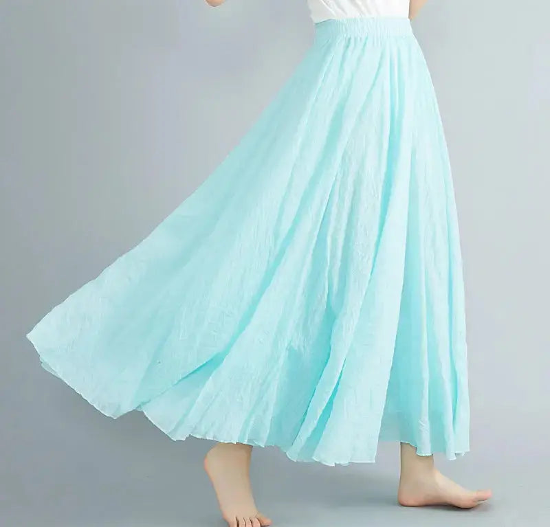 Lady Literature Plus Size Cotton Linen Skirt Aurélia