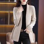 Lapel Mid-length Long-sleeves Sweater Aurélia