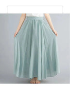 Lady Literature Plus Size Cotton Linen Skirt Aurélia